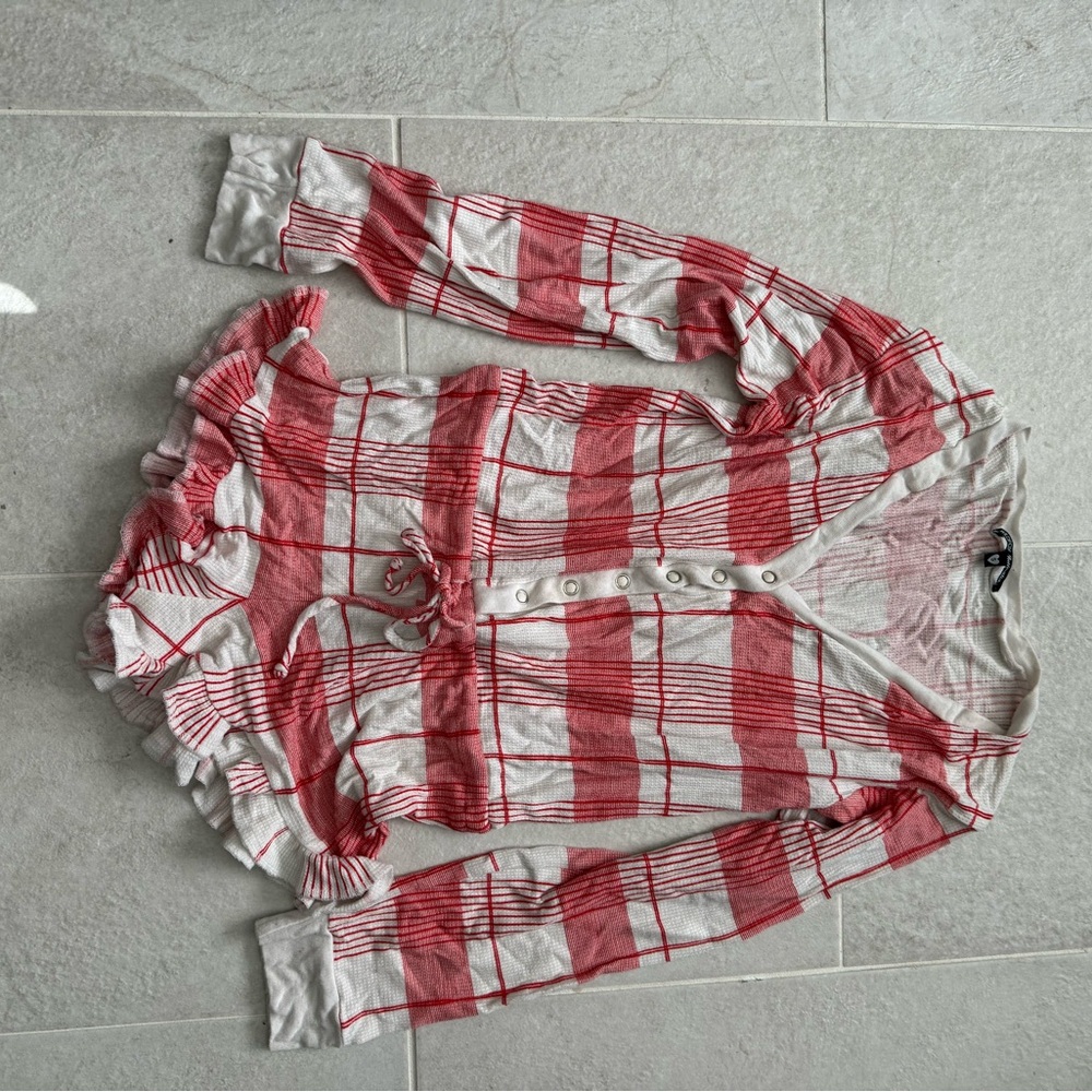 Wildfox Pink and White Plaid Top
